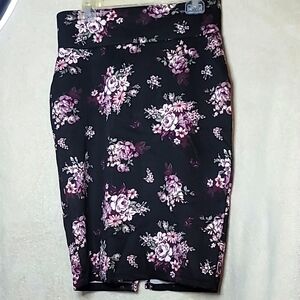 No Comment Floral Bodycon Pencil Skirt
